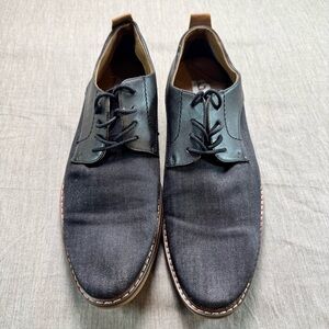 R2 Paxton Men's Dress Oxford Casual Shoes Sz 10 Denim Black Charcoal Brown Gray